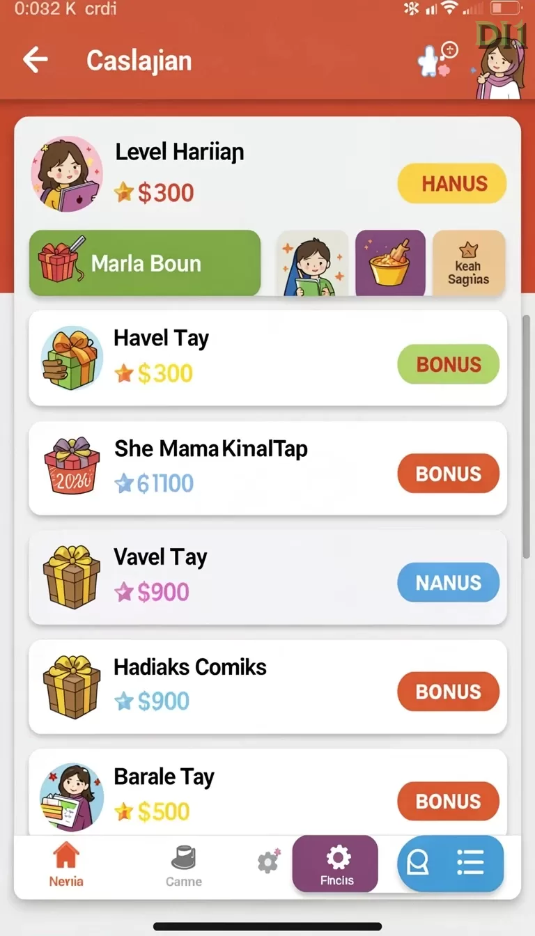 Cuplikan layar CLBKTOTO — menu navigasi